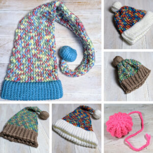 Patterns - Step by Step Guide Santa hats and Beanie Hats Variations