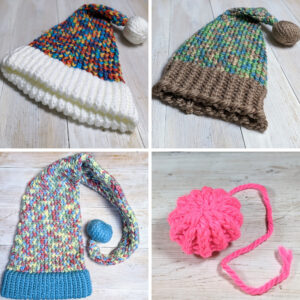 Santa Hat Patterns x3 Step by step guides